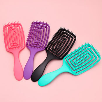 Βούρτσα Detangler για σγουρά μαλλιά Μασάζ χτένα για το τριχωτό της κεφαλής Wet Curly Detangle Βούρτσα μαλλιών Κομμωτήριο Εργαλεία styling