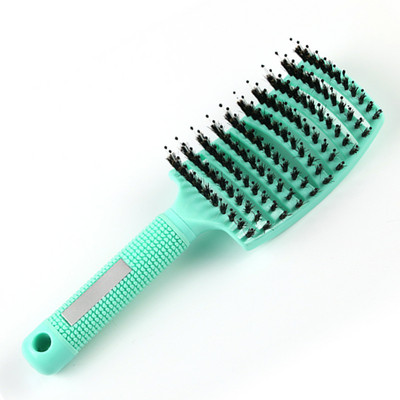 Kumer tuulutushari, metssiga harjased naiste peanaha massaažikamm juuksehari märg lokkis salongi juuksuri stiilitööriistad