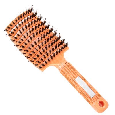 Kumer tuulutushari, metssiga harjased naiste peanaha massaažikamm juuksehari märg lokkis salongi juuksuri stiilitööriistad