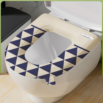 Covoraș pentru scaunul de toaletă Covoraș impermeabil pentru toaletă universală în patru anotimpuri moale cu mâner Accesorii pentru scaun îngroșat lavabil