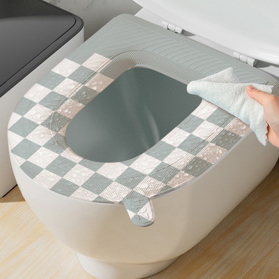 Covoraș pentru scaunul de toaletă Covoraș impermeabil pentru toaletă universală în patru anotimpuri moale cu mâner Accesorii pentru scaun îngroșat lavabil