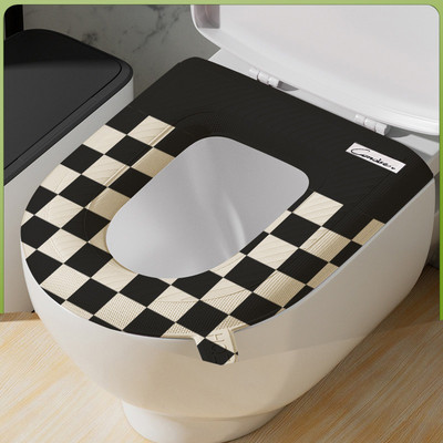 Covoraș pentru scaunul de toaletă Covoraș impermeabil pentru toaletă universală în patru anotimpuri moale cu mâner Accesorii pentru scaun îngroșat lavabil