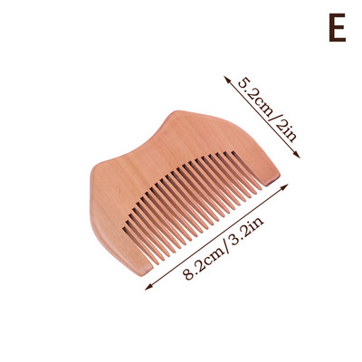 Ανδρική Ξύλινη χτένα για γένια χτένα μουστάκι για άντρες Λεπτά χοντρά δόντια Τέλεια βάλσαμα για γενειάδα αιθέρια έλαια χτένα Εργαλεία styling μαλλιών