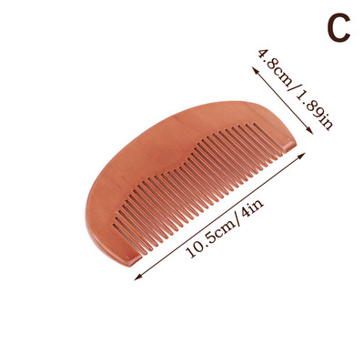 Ανδρική Ξύλινη χτένα για γένια χτένα μουστάκι για άντρες Λεπτά χοντρά δόντια Τέλεια βάλσαμα για γενειάδα αιθέρια έλαια χτένα Εργαλεία styling μαλλιών