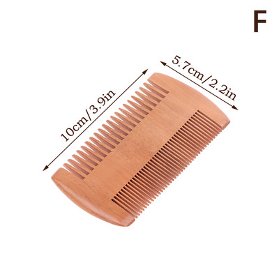 Ανδρική Ξύλινη χτένα για γένια χτένα μουστάκι για άντρες Λεπτά χοντρά δόντια Τέλεια βάλσαμα για γενειάδα αιθέρια έλαια χτένα Εργαλεία styling μαλλιών