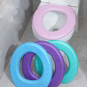 „Waterpoof“ minkštas tualeto sėdynės užvalkalas vonios kambarys, plaunamas uždaras kilimėlis, pagalvėlė, O formos tualeto sėdynė, bidė, tualeto užvalkalo priedai