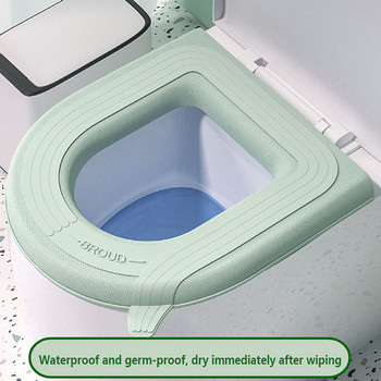 Водоустойчива тоалетна седалка Четири сезона Универсален модел Топла мека миеща се тоалетна седалка Домакински аксесоари за баня
