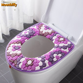 Cvjetić Topla navlaka za WC školjku Poklopac gornje navlake Podloga za topliju kupaonicu WC školjka Mekani patentni zatvarač Periva navlaka za WC dasku
