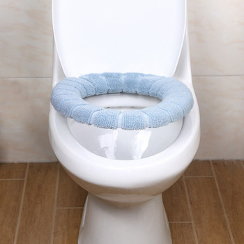 Покривало за тоалетна седалка Меко кадифено коралово покритие за тоалетна седалка за баня Зимно топло покривало за тоалетна Чиния Домашна подложка за табуретка Калъф за седалка Покривало на капака
