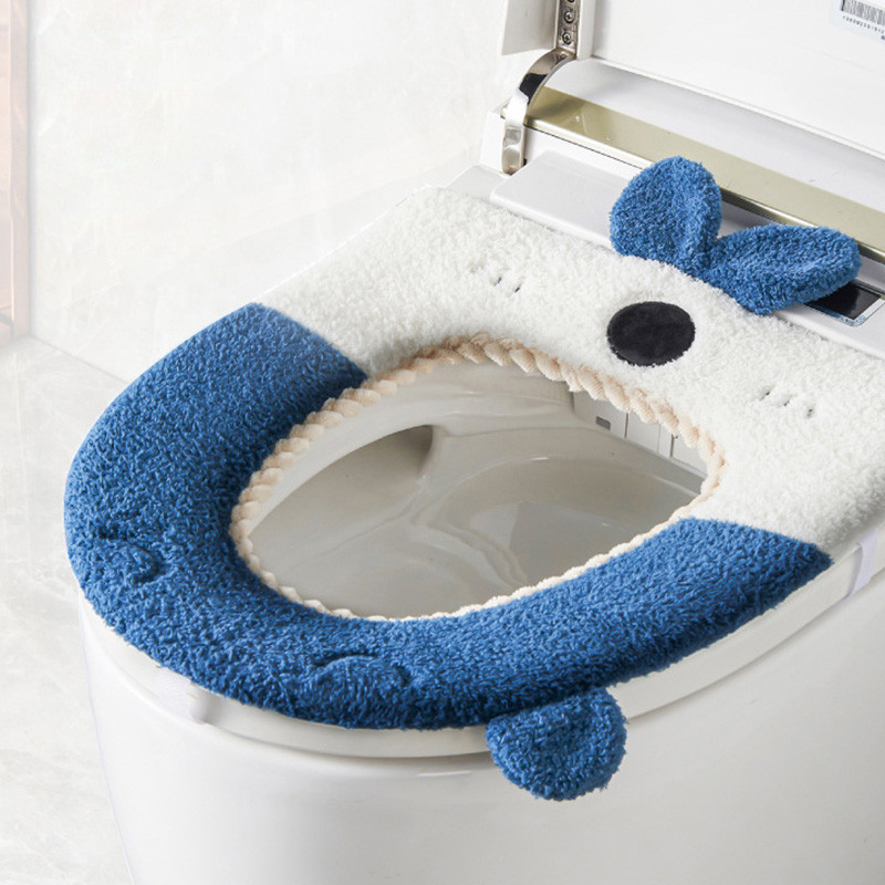 Udobna navlaka za WC školjku u kupaonici s crtežima Slatka topla zimska navlaka za WC školjku Kućna podloga za stolice Navlaka za sjedalo