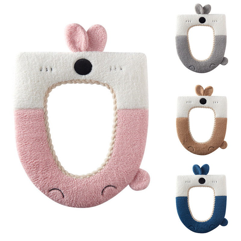 Udobna navlaka za WC školjku u kupaonici s crtežima Slatka topla zimska navlaka za WC školjku Kućna podloga za stolice Navlaka za sjedalo