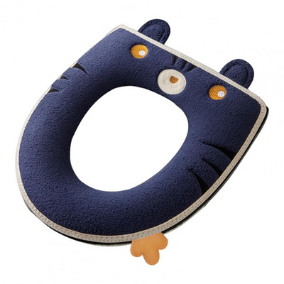 Navlaka za WC sjedalo Elastični patentni zatvarač Vez Flanelski jastučić za WC sjedalo u obliku tigra s ručkom Kupaonski dodaci