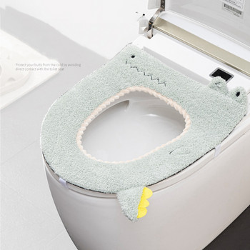Κάλυμμα καθίσματος τουαλέτας Cartoon Ζεστό μαλακό που πλένεται Θήκη καθίσματος με ντουλάπι καπάκι τουαλέτας Κάλυμμα μπιντέ Αξεσουάρ μπάνιου