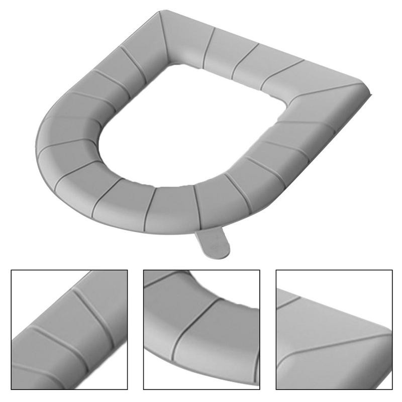 Tualeto sėdynės pagalvėlė žiemos šilta pliušinis vandeniui atsparus tualeto sėdynės užvalkalas su pakabinimo kilpa ir rankena Minkštas ir plaunamas kilimėlis sėdynės užvalkalas