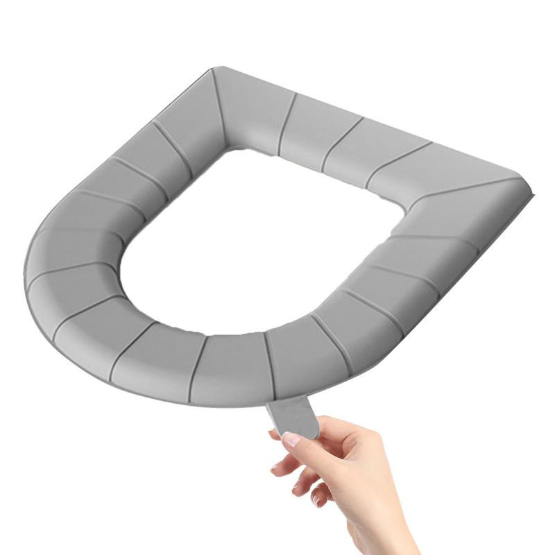 Tualeto sėdynės pagalvėlė žiemos šilta pliušinis vandeniui atsparus tualeto sėdynės užvalkalas su pakabinimo kilpa ir rankena Minkštas ir plaunamas kilimėlis sėdynės užvalkalas