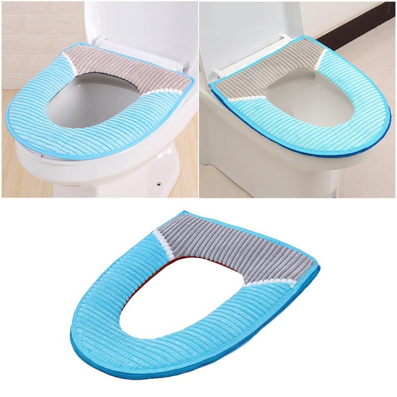 1 vnt. Minkštas tualeto sėdynės užvalkalas žiemai, šiltas velvetas, lipni sagtis, vandeniui atsparus tualeto rinkinys, sustorintas tualeto pagalvėlė vonios kambariui