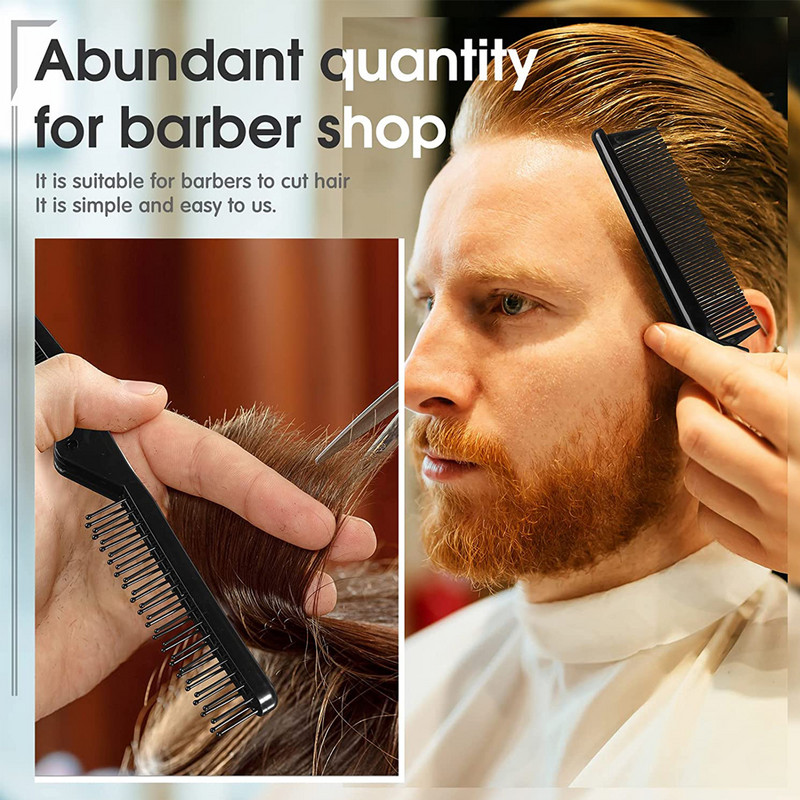 2 viename dvigalvės sulankstomos plaukų šukos Nešiojami kelioniniai plaukų šepečiai Kompaktiškos plaukų šukos Sulankstomas kišeninis šepetys Kirpyklos šukos