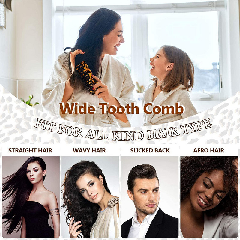 Juuksekammid naistele Laia hambaga kilpkonnakamm lokkis pikkadele juustele Lahutav tasku märgade ja kuivade juuste sassis kammi kujundamiseks