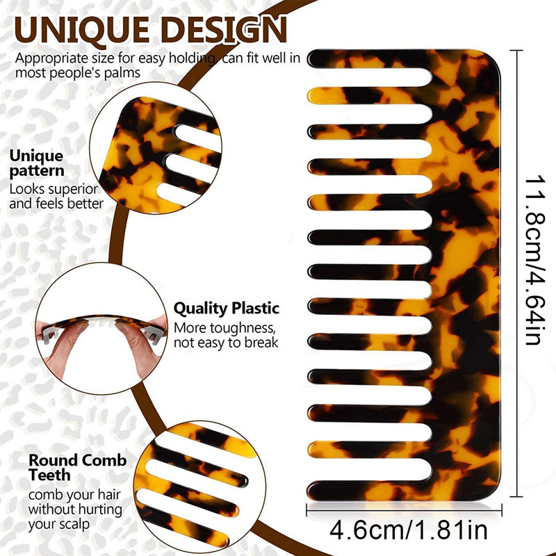 Juuksekammid naistele Laia hambaga kilpkonnakamm lokkis pikkadele juustele Lahutav tasku märgade ja kuivade juuste sassis kammi kujundamiseks