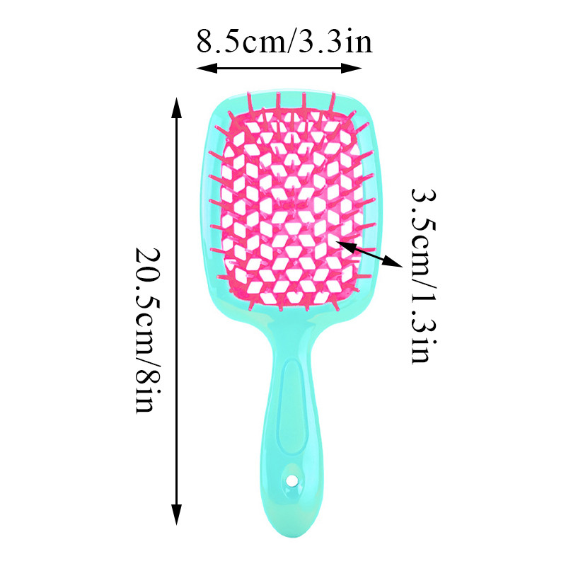 Oro pagalvėlė galvos odos masažinis plaukų šepetėlis tuščiaviduriai plačių dantų šukos moterims formavimo priemonė garbanotiems plaukams ištuštinti kirpimo priemonė karšta