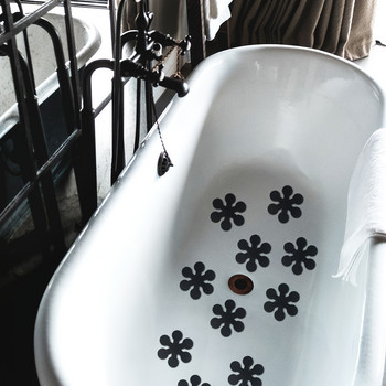 10 τεμ. Αντιολισθητικά αυτοκόλλητα μπανιέρας, αντιολισθητικά αυτοκόλλητα σε σχήμα λουλουδιού για μπανιέρα ντουζιέρας μπάνιου Σκάλες δαπέδου