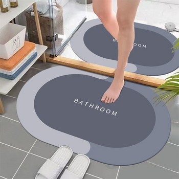 Αντιολισθητικό χαλάκι μπάνιου ντους Απορροφητικό χαλί Μπάνιο Απλό πάτωμα Χαλί Είσοδος Κουζίνα Μαλακό Μπανιέρα Πλαϊνό Χαλάκι Μπάνιου Πόρτας Διακόσμηση σπιτιού