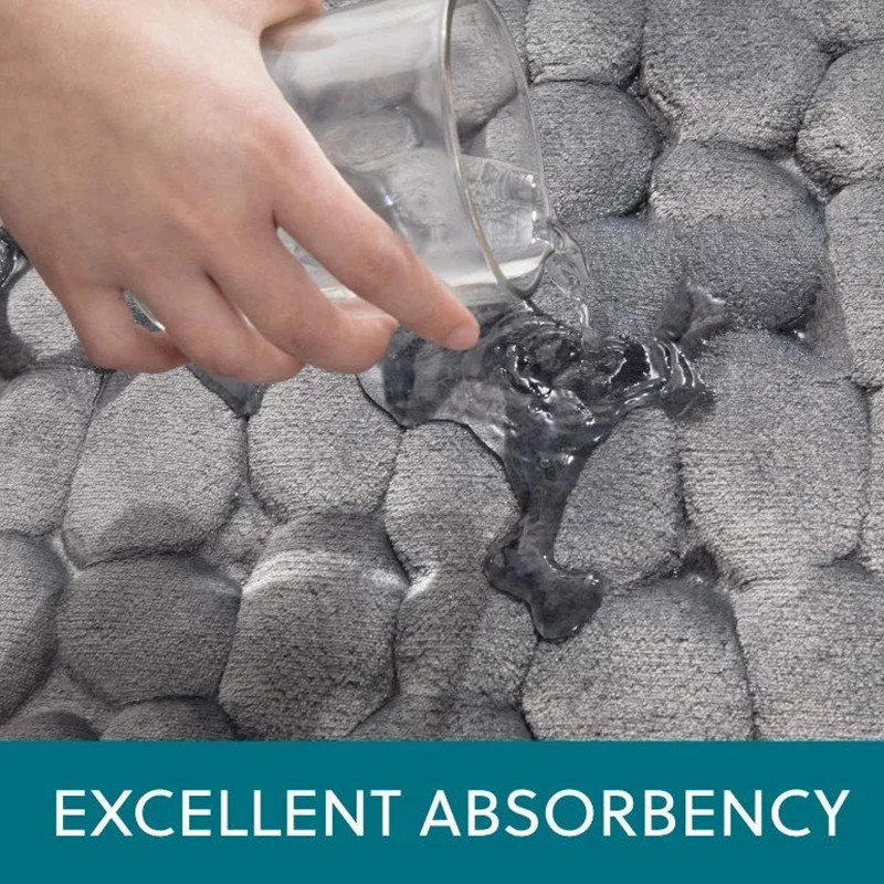 Pamäťová penová podložka na nohy, dlažobné kocky, reliéfna kúpeľňová rohožka, protišmykový koberec, savý koberec do kúpeľne, sprchový koberec