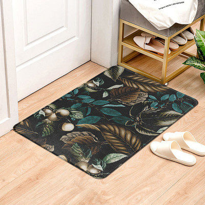 Covor de intrare cu imprimeu de flori Covor decorativ de baie antiderapant Covor de podea pentru bucatarie Decor pentru hol Covor de exterior