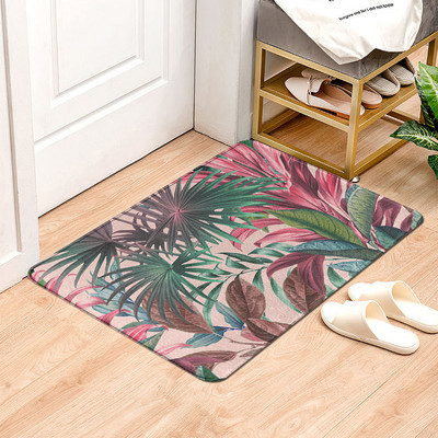 Covor de intrare cu imprimeu de flori Covor decorativ de baie antiderapant Covor de podea pentru bucatarie Decor pentru hol Covor de exterior