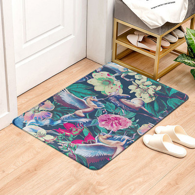 Covor de intrare cu imprimeu de flori Covor decorativ de baie antiderapant Covor de podea pentru bucatarie Decor pentru hol Covor de exterior