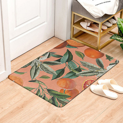 Covor de intrare cu imprimeu de flori Covor decorativ de baie antiderapant Covor de podea pentru bucatarie Decor pentru hol Covor de exterior