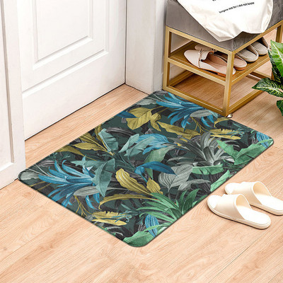 Covor de intrare cu imprimeu de flori Covor decorativ de baie antiderapant Covor de podea pentru bucatarie Decor pentru hol Covor de exterior