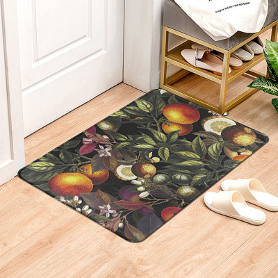 Covor de intrare cu imprimeu de flori Covor decorativ de baie antiderapant Covor de podea pentru bucatarie Decor pentru hol Covor de exterior