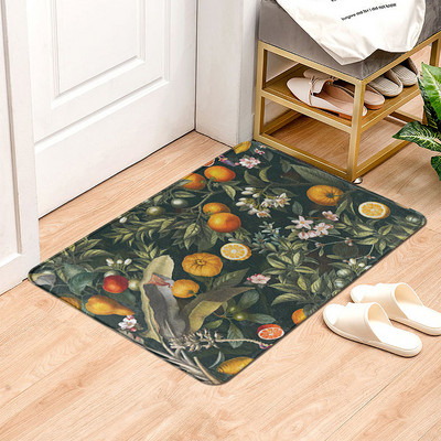 Covor de intrare cu imprimeu de flori Covor decorativ de baie antiderapant Covor de podea pentru bucatarie Decor pentru hol Covor de exterior