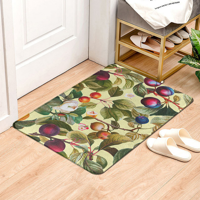 Covor de intrare cu imprimeu de flori Covor decorativ de baie antiderapant Covor de podea pentru bucatarie Decor pentru hol Covor de exterior