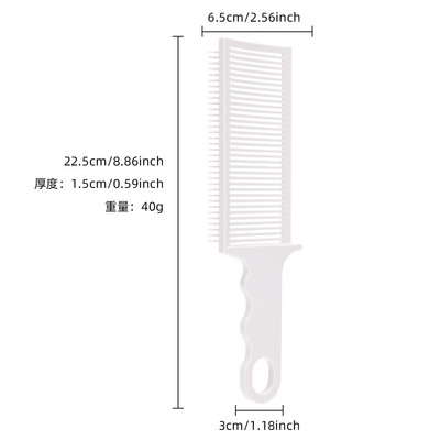 Uue disainiga tuhmuv kamm Professionaalne juuksurilõikuriga segatav lameda otsaga juukselõikamiskamm meestele Kuumakindel pleekimishari