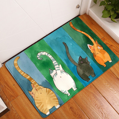 1tk 40*60cm armsad kassloomad mustriga libisemisvastase seemisnahast vaiba uksematt uksematt väliköök elutoa põrandamatt vaip