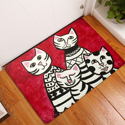 1tk 40*60cm armsad kassloomad mustriga libisemisvastase seemisnahast vaiba uksematt uksematt väliköök elutoa põrandamatt vaip