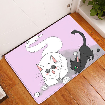 1tk 40*60cm armsad kassloomad mustriga libisemisvastase seemisnahast vaiba uksematt uksematt väliköök elutoa põrandamatt vaip