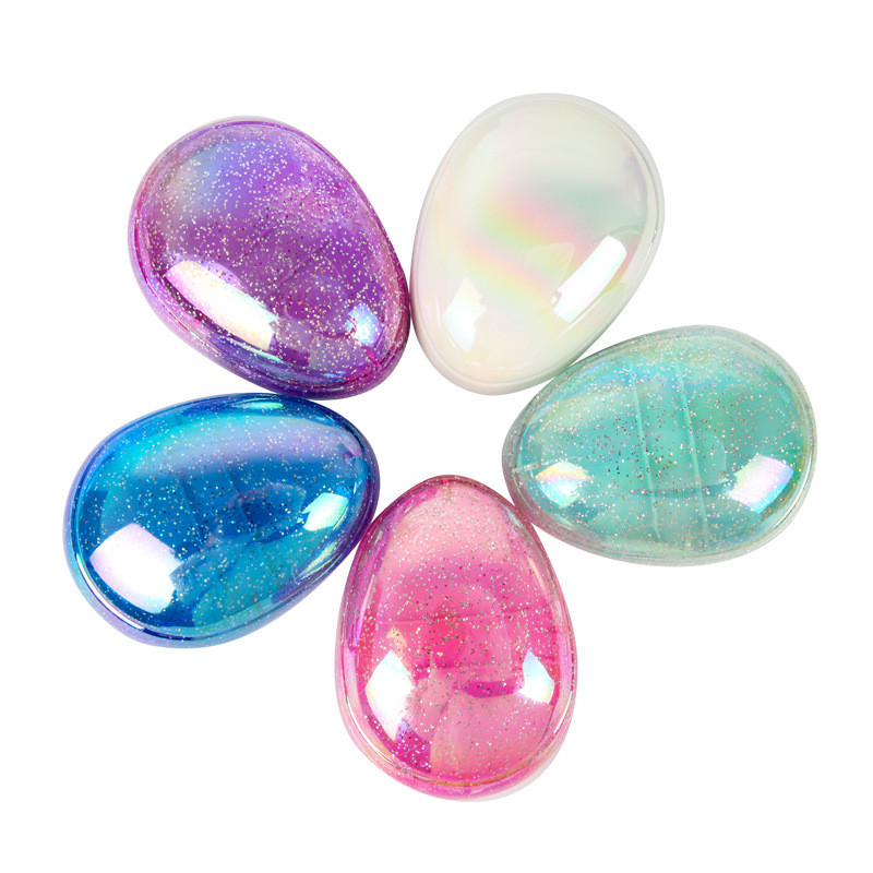 Mini Juuksekamm Muna Ümmarguse kujuga lahtiharutav juuksehari Kaasaskantav reisihari Tangle Pehme juuksehari Juuste kujundamine Juuksuri kammid