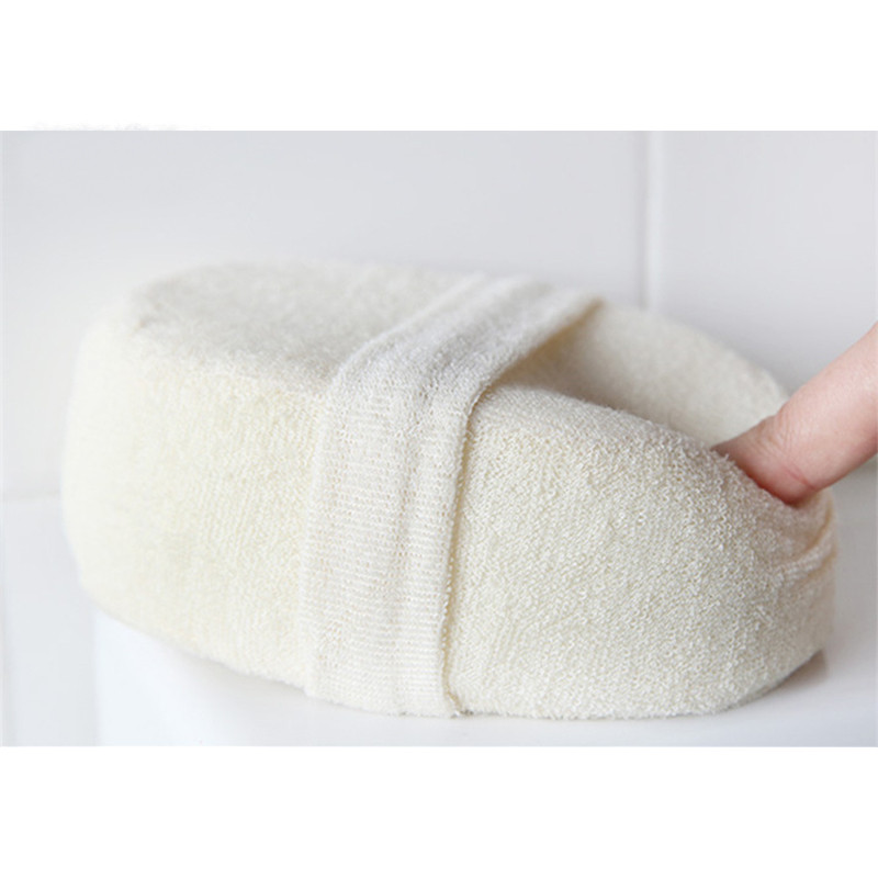 Looduslik loofah käsn vannipall dušš hõõruda vann dušš kehapott käsn koorija Vastupidav tervislik massaažihari vannilapp