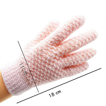 Ръкавици за къпане с пет пръста Домакински кърпи за триене Ексфолиращи ръкавици с ръкавица Силно триеща кал Двустранни ръкавици за дълбоко почистване