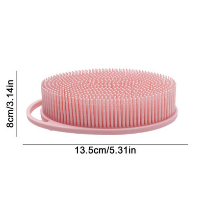 Szilikon luffa bőrmasszírozó kefe a mélytisztításhoz Kétoldalas fürdőtartozék tároló kampóval a hátsó testhez, rövid szőrű lábhoz