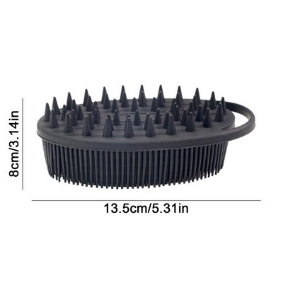 Szilikon luffa bőrmasszírozó kefe a mélytisztításhoz Kétoldalas fürdőtartozék tároló kampóval a hátsó testhez, rövid szőrű lábhoz