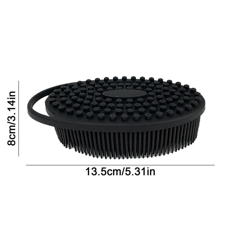 Szilikon luffa bőrmasszírozó kefe a mélytisztításhoz Kétoldalas fürdőtartozék tároló kampóval a hátsó testhez, rövid szőrű lábhoz