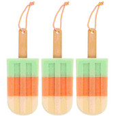 Vonios kempinės šepetėlis: 3 vnt dušo kempinės maudymosi kamuoliukai, kūno šveitiklis, šveitiklis dušo pufas dušo šveitiklis rankų dirželio korpusui