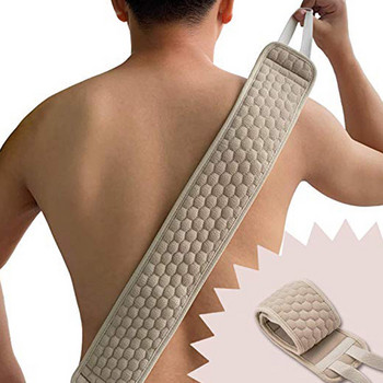Нова естествена мека ексфолираща каишка за гърба от луфа Кърпа за баня от луфа Душ Масаж Спа Скрубер Гъба Почистване на здравето на кожата на тялото