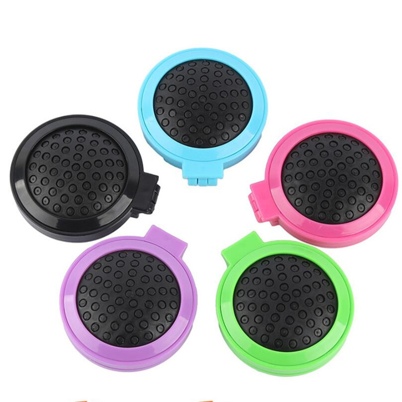 1 pieptene pliabil pentru airbag cu oglindă, dimensiune compactă de buzunar, perie de păr portabilă de călătorie, oglindă cosmetică, masaj pentru cap, relaxare