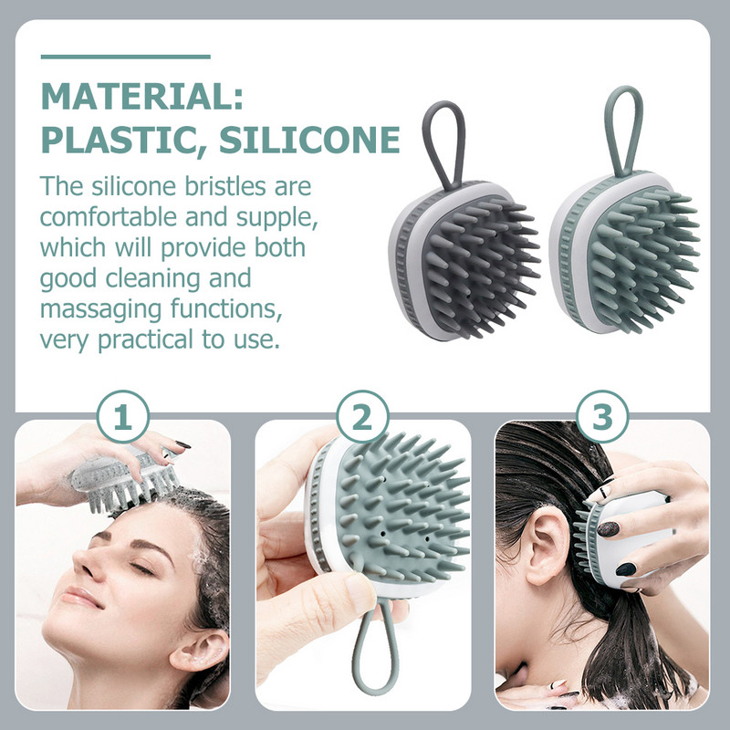 2 tk silikoonšampoon kamm peanahahari massaažikammid silikageeli masseerija juukseharjad beebile