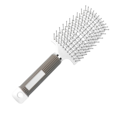 1 vnt. išlenktos galvos odos masažo šukos Be statinio plaukų šepetėlio šukos (baltos)